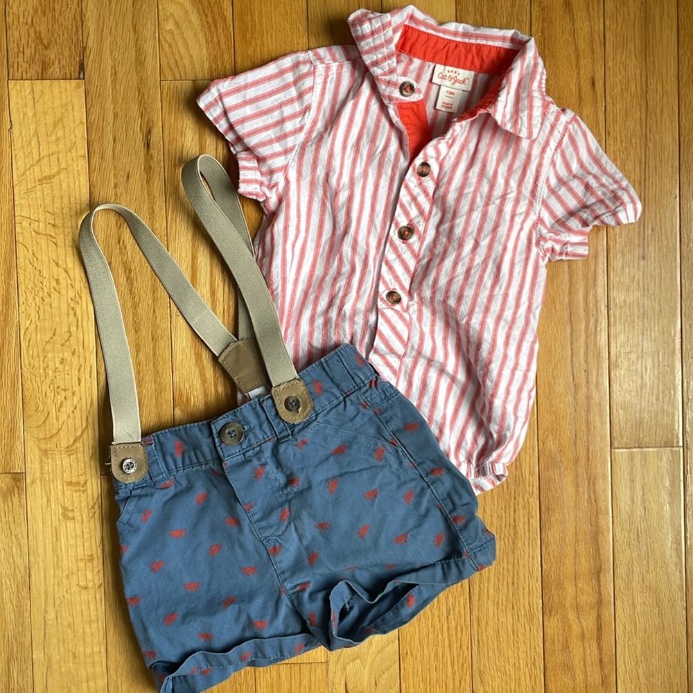 Toddler boy outfit set 12M